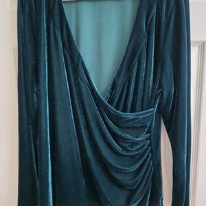 Soft Surroundings Deep Green Velvet Tunic